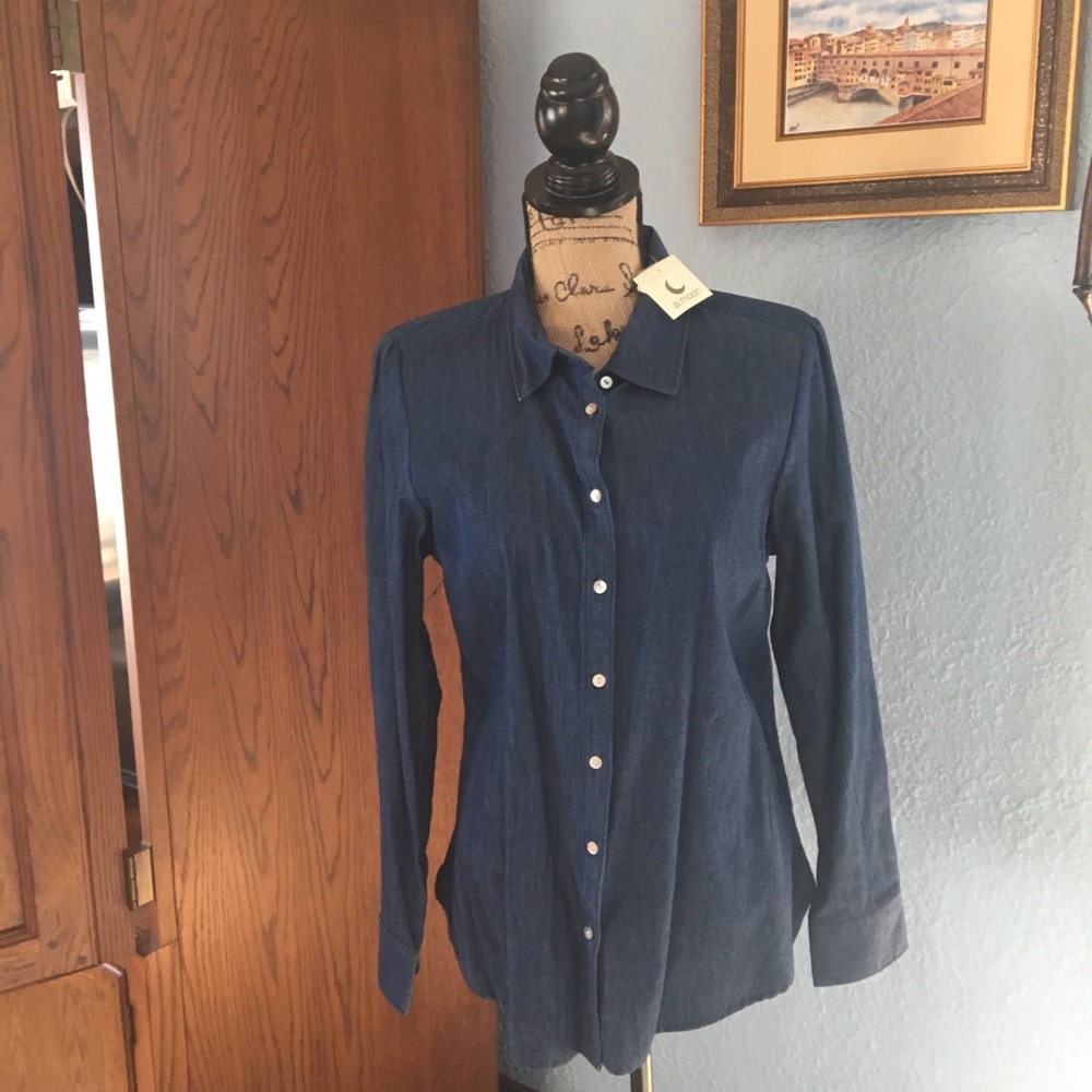 Denim long sleeve shirt